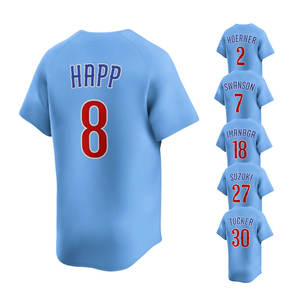 Großhandel Trikots Top Stitched Günstige American Baseball Jersey 7 Dansby Swanson 27 Seiya Suzuki 30 Kyle Tucker 8 Ian Happ - Product Image 2
