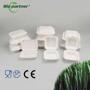Fabrikant Suikerriet Bagasse Voedselcontainer Wegwerp Biologisch Afbreekbare Clamshell <span class=keywords><strong>Burger</strong></span> <span class=keywords><strong>Box</strong></span> Weg Te Nemen Lunch Inpakken Afhaalmaaltijden - Product Image 1