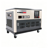 Générateur d'essence monophasé 25 kW à faible bruit, refroidi par eau, 100 % cuivre, démarrage automatique pour la maison