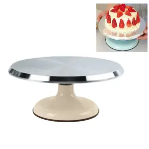 도매 새로운 케이크 턴테이블 베이킹 금형 케이크 플레이트 회전 라운드 케이크 장식 도구 회전 테이블 과자 용품
