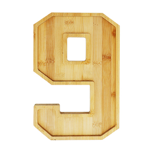 Plateau de service en bambou en forme de chiffre de 11,5 pouces, remplissable, pour charcuterie, viande et plats - Product Image 6