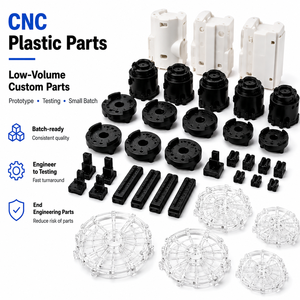 Pièces en plastique de haute précision, pièces en plastique ABS noir, POM, acrylique, usinées par CNC, avec services d'usinage CNC - Product Image 1