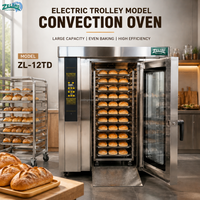 Four à convection à air chaud commercial intelligent à écran tactile ZL12TD, 12 plateaux, en acier inoxydable, équipement de boulangerie