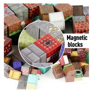 TOYSRUNNER MC25129 Christmas Gift Magnetic Cube <b>Building</b> Set STEM Educational Sensory Plastic Construction Learning <b>Blocks</b> - Product Image 2