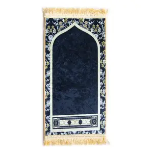 Customized Design Portable Sajadah Pray Rug Soft Persian Islamic Muslim Prayer Mat Thick 3D Carpet For Mosque Use