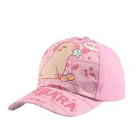 Gorra de Béisbol Infantil de 5 Paneles con Estampado de Capibara, Diseño de Dibujos Animados para Niños y Niñas, Verano