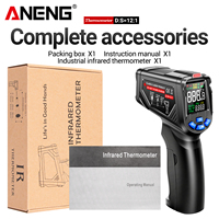 Termometer Industri ANENG TH06 Infrared Laser, Temperatur Tinggi/Rendah, Radiasi Kerja, Layar Terbalik, Warna ABS, OEM