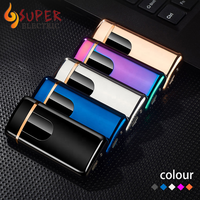 Vente chaude Électronique Double Arc Briquet Batterie Rechargeable Coupe-Vent Étanche USB Briquet Pour Cigarettes Briquets