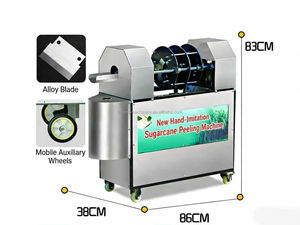 Machine à peler la canne à sucre automatique à haute efficacité, machine électrique à décortiquer la canne à sucre à grande vitesse pour les magasins de jus et les stands de <span class=keywords><strong>rue</strong></span> - Product Image 2