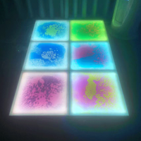 Dalles LED en PVC sensibles à la pression, rechargeables, couleurs RGB, sols sensoriels liquides illuminés, sols interactifs 3D à LED, piste de danse interactive