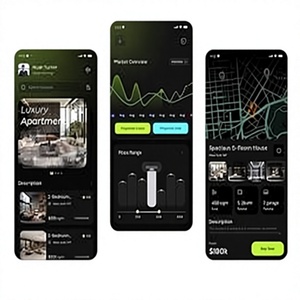 Aplicación de mercado inmobiliario para comprar, vender y alquilar casas, apartamentos y propiedades comerciales. - Product Image 1