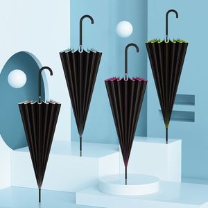 Parapluie pagode à volants personnalisé avec logo OEM, poignée en cuir, 16 baleines, protection UPF50, pour soleil et pluie, idéal pour les séances photo Lolita et les femmes. - Product Image 4