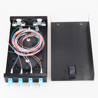 Caja Terminal de Fibra Óptica de 4 Puertos para Montaje en Pared, Acero Laminado en Frío, OTB SC, Distribución de Empalmes para FTTH