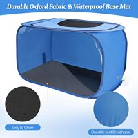 Boîte d'élevage pour poussins avec fenêtre transparente, kit pop-up respirant et chaud avec tapis imperméable, sac de rangement carré pour intérieur