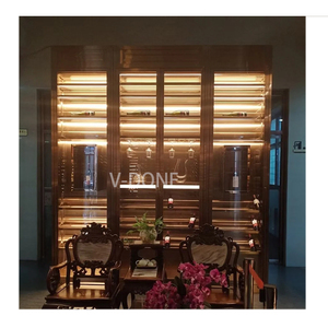 Stainless Steel Wine Glass Cabinets White Wooden Wine Liquor Cabinet Wine Barrel Cabinet - Product Image 6