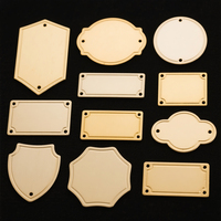 Plaque nominative personnalisée en métal, écusson de marque 3D en laiton argenté ou doré, gravée en acier inoxydable, pour vêtements de petite taille