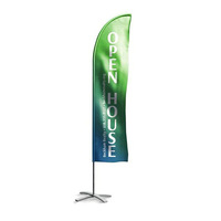 Support OEM ODM Service Polyester Teinture Sublimation Aluminium Poteau Plume Drapeau