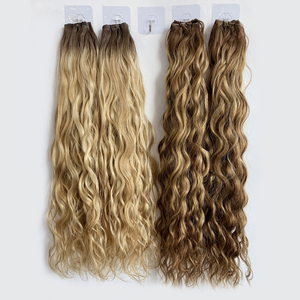 Soldes d'été Haiyi 2026 : Extensions de cheveux vierges européens couleur blond <span class=keywords><strong>platine</strong></span> pour tissage Genius Curly Nature Wave - Product Image 3