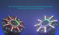 Projecteur mobile à huit bras Spider RGBW LED Laser Strobe 20 éclairs/secondes, contrôlé DMX512 25 canaux, 10W IP33, dimmable, pour discothèque