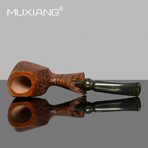 Muxiang Handmade Briarwood Pipe Free Type Military Style Tobacco Pipe For Men - Product Image 3