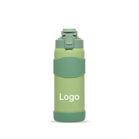 Gourde isotherme réutilisable en acier inoxydable SUS304 avec couvercle pop-up et poignée pliable confortable pour les voyages, l'escalade et les activités sportives