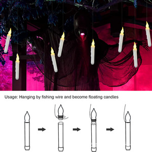 Bougies flottantes avec baguette magique Bougies suspendues <span class=keywords><strong>Bougie</strong></span> LED flottante sans flamme avec télécommande - Product Image 6