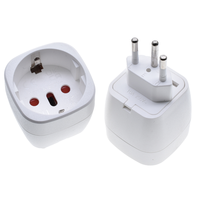 Adaptateur de voyage européen Allemagne pour ordinateur portable et téléphone portable, convertisseur de charge AC LED