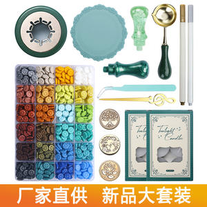 Ensemble de tampons à cire avec granulés et outils pour la scellure et la décoration des lettres - Product Image 2