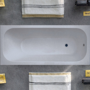 <span class=keywords><strong>Baignoire</strong></span> encastrée moderne rectangulaire en acrylique écologique sur mesure pour salle de bain, avec drain intégré, vente en gros - Product Image 6