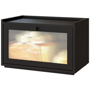 Boîte à pain en bambou Lgjg 42x26x25cm avec porte en verre, rangement de cuisine pour articles de boulangerie - Product Image 4