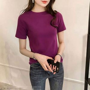 Débardeur tricoté pour femme, col rond, imprimé numérique, couleur unie, style décontracté, pour l'été - Product Image 6