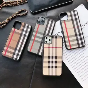 Oem Custom Luxe Merk Pu Lederen Mobiele Telefoon Case Voor Iphone 15 14 13 12 11 Pro Max Xs Xr Schokbestendig Bescherm Achterkant