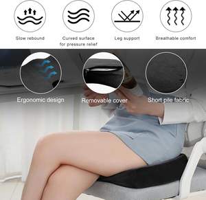 Coussin de siège orthopédique en mousse à mémoire de forme pour le coccyx et la sciatique, idéal pour chaise de bureau et voiture - Product Image 3