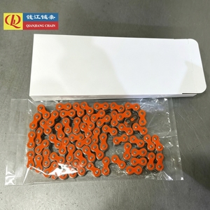 Cadenas de Bicicleta y Motocicleta Naranjas de <span class=keywords><strong>118</strong></span> Eslabones de Alta Calidad <span class=keywords><strong>520</strong></span>, Directo de Fábrica QJ - Product Image 1