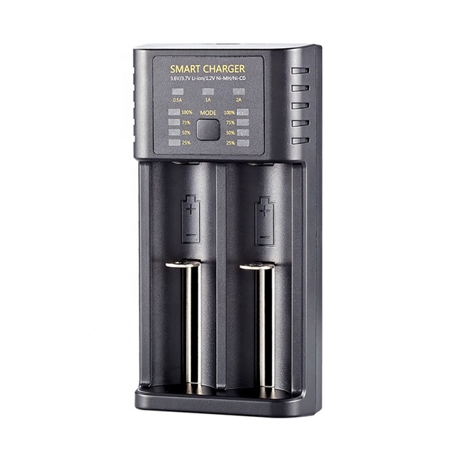 2 Slots Usb Fast Charging for 3.7V 14500 16650 18650 Li Ion Battery 1.2V Nimh Electric Torch M02 Battery Charger