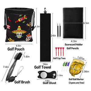 Pochette de golf en cuir de haute qualité pour objets de valeur, sac de golf par sublimation, porte-balles coloré, pochette personnalisée en cuir pour objets de valeur de golf - Product Image 3