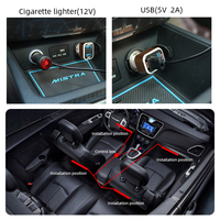 Lampe d'ambiance à LED pour pied de voiture avec télécommande sans fil USB Contrôle de la musique Modes multiples Lumières décoratives d'intérieur automobile