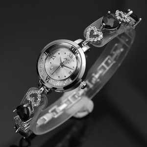 새로운 도착 하트 모양 팔찌 석영 시계 혼합 다이얼 마크가있는 멋진 손목 시계 - Product Image 6