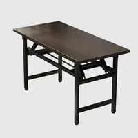 Table rectangulaire pliante en bois d'extérieur portable