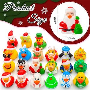 Juguetes de Baño de Pato de Goma con Diseño Personalizado de Navidad para Niños, Juguete Único para Bañera con Divertidos Diseños - Product Image 4