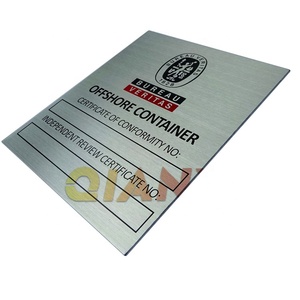 <span class=keywords><strong>Targhette</strong></span> Personalizzate in Acciaio Inox Stampate a Colori, Badge in Metallo Spazzolato Argento Adesivo, <span class=keywords><strong>Etichette</strong></span> in Alluminio Anodizzato - Product Image 2