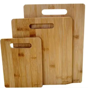 Juego de tablas de madera de 3 tamaños grandes, medianos y pequeños, duraderos, Extra gruesas, de bambú duro