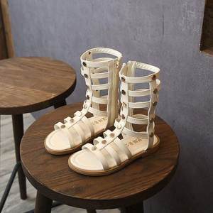 Sandales à lanières pour filles 2025 Nouvelle mode été Style coréen Romanesque Semelle en caoutchouc naturel Chaussures tendance pour petite fille Princesse - Product Image 5