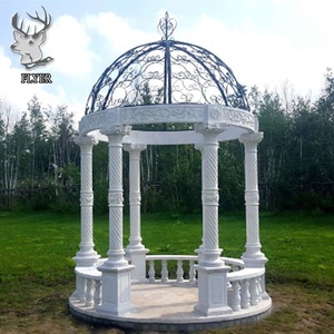 Jardín exterior piedra templo gazebo Piedra Natural mármol granito columna pabellón - Product Image 5