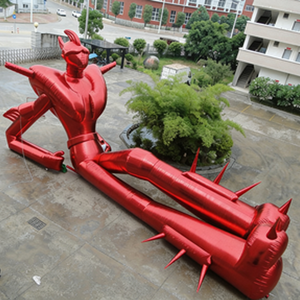 Décoration Lumineuse LED Gonflable Portable Étanche en Forme de Robot Rouge Doré pour Événements de Boutique, Thème <span class=keywords><strong>Jungle</strong></span> et Forêt - Product Image 3