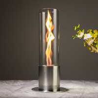 Cheminée de table moderne autoportante en métal Inno-living, chauffage à l'éthanol pour usage hôtelier