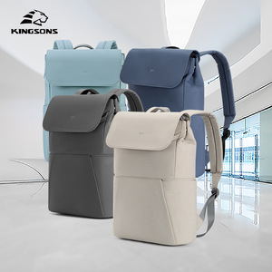 Kingsons Men's <b>Backpack</b> Flap Design Lightweight Large Capacity Laptop Bag Everyday Use Travel <b>Backpack</b> Solid Color Middle Size - Product Image 1