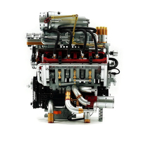 Eikee 40-Piece Supercar V8 Engine Model Building Block Kit Mainan Elektronik DIY Puzzle Kreatif untuk Anak-anak Hadiah Liburan