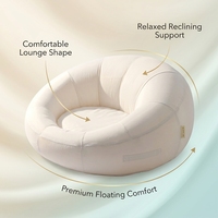 Runder Aufblasbarer Pool-Sessel für Erwachsene PVC Schwimmendes Sofa mit Rückenlehne Resort Hotel Kundenspezifisch OEM