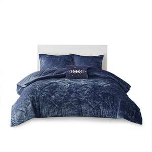 Ensemble de couette en velours DB 8 pièces King Queen tissé rayé imprimé Polyester pour la maison mariage hôtel printemps été hiver noël - Product Image 3